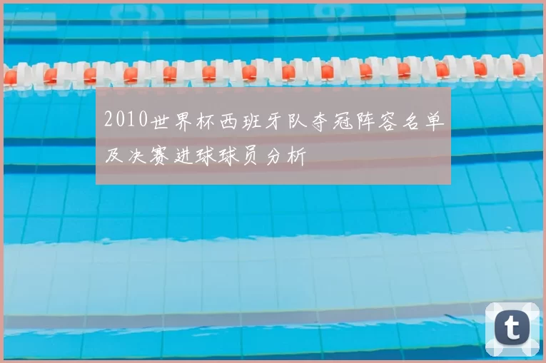 2010世界杯西班牙队夺冠阵容名单及决赛进球球员分析